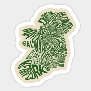 Counties of Ireland - Green Sticker
